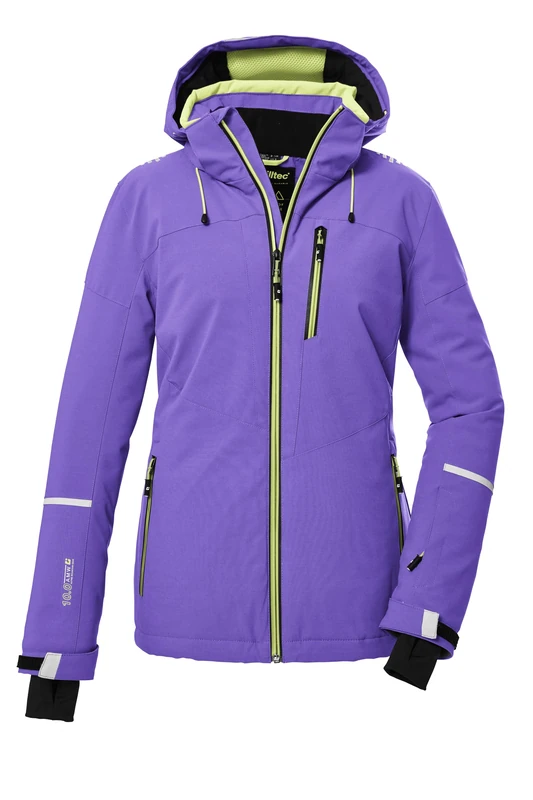 Killtec KSW 81 WMN 39746-000 Women's Ski Jacket with Zip-Off Hood and Snow Guard Lavender 44