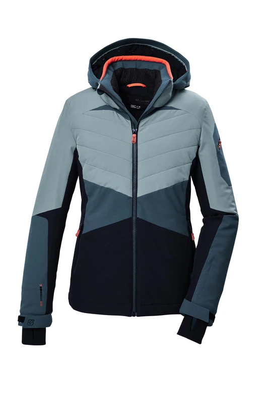 Killtec KSW 34 WMN Ski Jacket/Functional Jacket with Zip-Off Hood and Snow Guard Light Ice Blue, 36, 41967-000