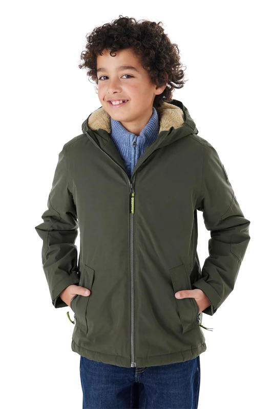 Killtec KOW 377 BYS JCKT 42169-000 Boys' Functional Winter Jacket with Hood Dark Moss 152