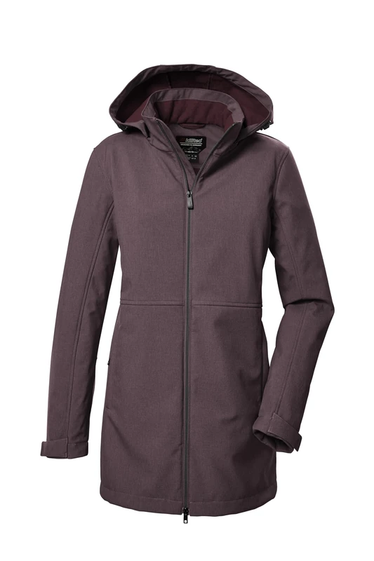 Killtec Women's Kow 95 Wmn Sftshll Prk Parka/Softshell Jacket with Zip-Off Hood, Mallow, 36 (EU)