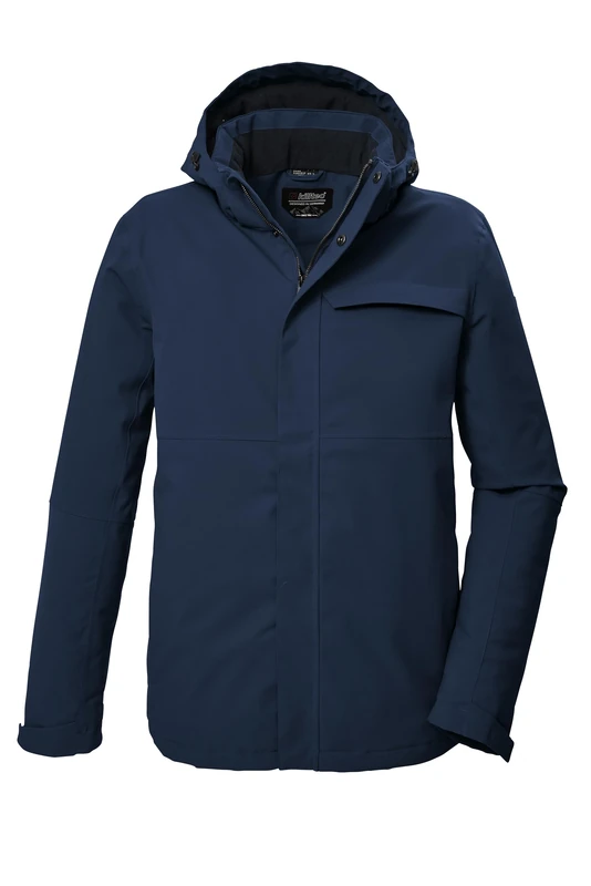 Killtec Men's Kow 5 Mn Jckt Functional Outdoor Jacket with Zip-Off Hood, darkblue, 4XL