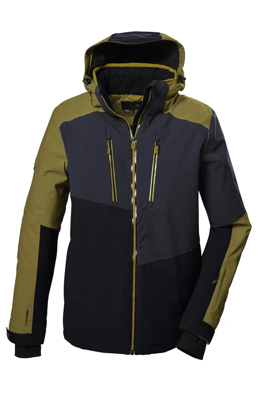 Killtec KSW 70 MN Men's Ski Jacket/Functional Jacket with Zip-Off Hood and Snow Guard Pale Olive S 41957-000