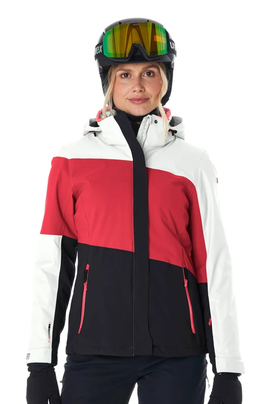Killtec KSW 67 WMN Women's Ski Jacket with Zip-Off Hood and Snow Guard Modern Red, 36, 41961-000