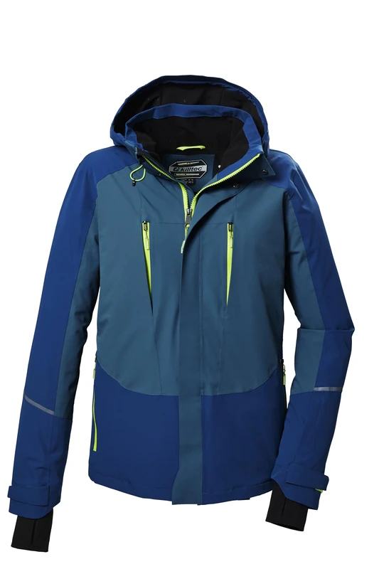 Killtec Men's Kow 29 Mn Jckt Ski Functional Jacket with Hood, Underarm Ventilation and Snow Guard, mid-Blue, L
