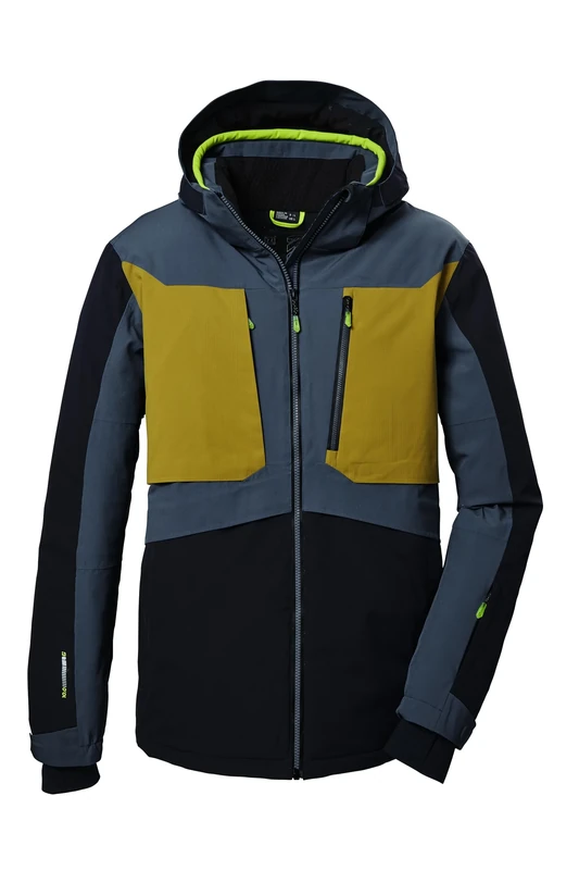 Killtec Men's Ksw 47 Mn Ski Functional Jacket with Zip-Off Hood and Snow Guard, Steel Blue, XXX-Large