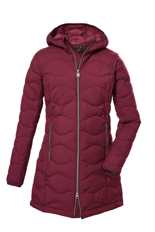 G.I.G.A. DX Women's Gw 20 Wmn Qltd Prk Quilted Park with Hood, Functional Parka in Down Look, Wine red, 44 (EU)