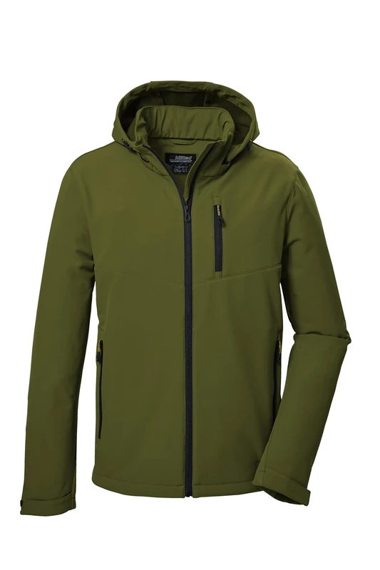 Killtec KOW 92 MN SFTSHLL JCKT 41829-000 Men's Softshell Outdoor Jacket with Zip-Off Hood Moss XXL - Image 1