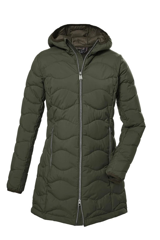 G.I.G.A. DX GW 20 WMN QLTD PRK Women's Quilted Parka with Hood/Functional Parka in Down Look, Olive, 42, 39844-000