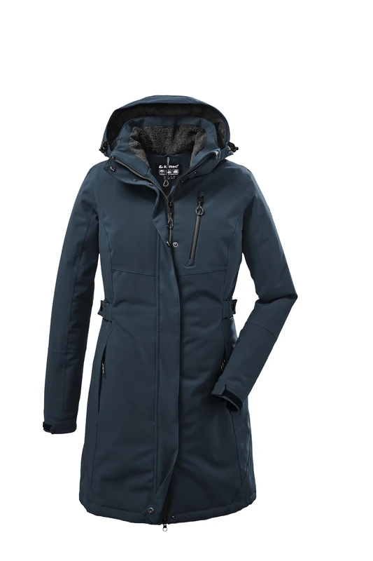 Killtec KOW 165 WMN PRK 37726-000 Women's Functional Parka with Zip-Off Hood Light Petrol, 38