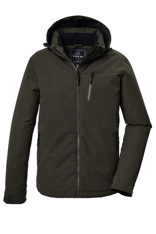 G.I.G.A. DX Gw 64 Mn Jckt Functional Outdoor Jacket with Zip-Off Hood, Dark Olive Green, 4XL