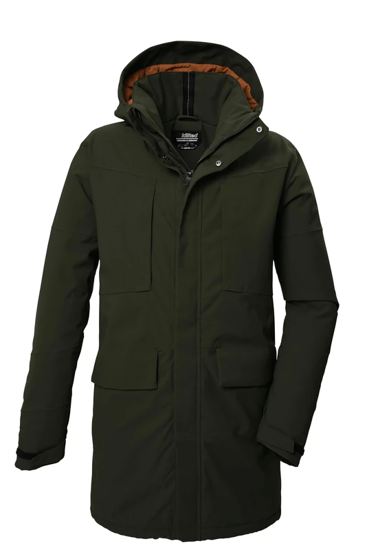 Killtec KOW 80 MN PRK 41848-000 Men's Functional Parka with Removable Hood Dark Moss L