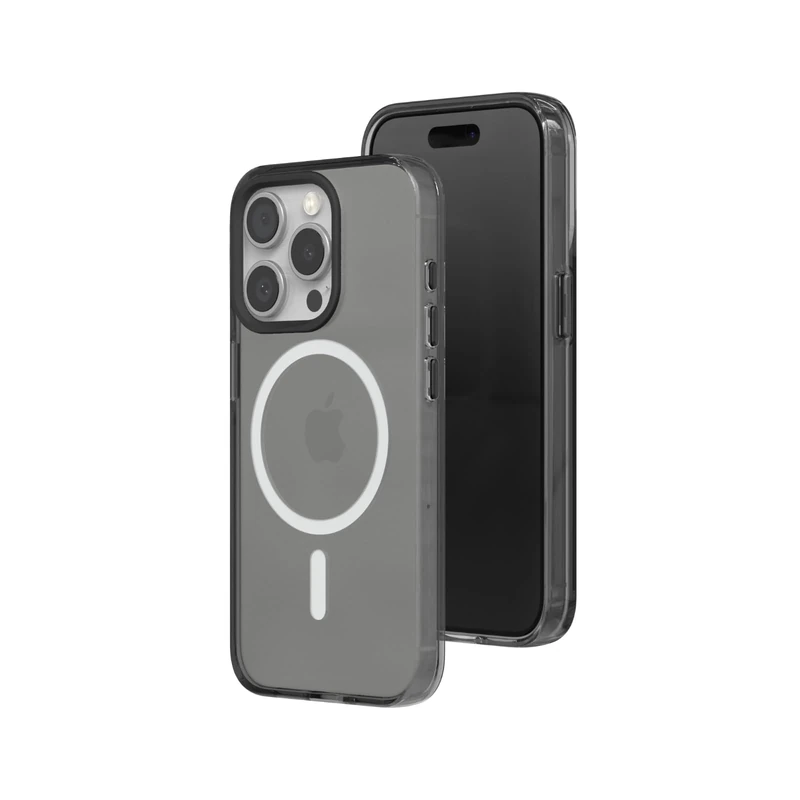 RHINOSHIELD JellyTint Transparent Protective Case Compatible with MagSafe for [iPhone 15 Pro Max] | Superior Magnetic Force, Exceeds Military Drop Standards, Scratch Resistant, Shockproof - Ash Black