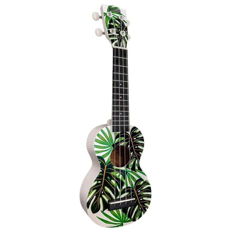 MAHALO - Ukulélé Soprano Monstera with Case and Wall Stand