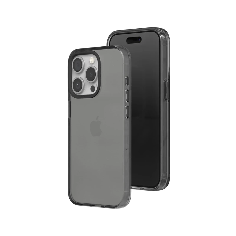 RHINOSHIELD JellyTint Transparent Protective Case Compatible with [iPhone 15 Pro Max] | Exceeds Military Drop Standards, Scratch Resistant, Shockproof, Trendy Colors - Ash Black
