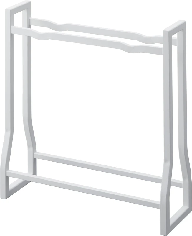 Yamazaki 1963 Tower Dumbbell Rack, White, Steel/Silicone, Minimalist 52 x 17 x 54.3 cm