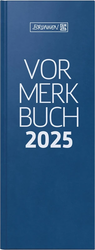 BRUNNEN Notebook Model 786 (2025), 2 Pages = 1 Day, 110 × 297 mm, 768 Pages, Balacron Cover, Blue