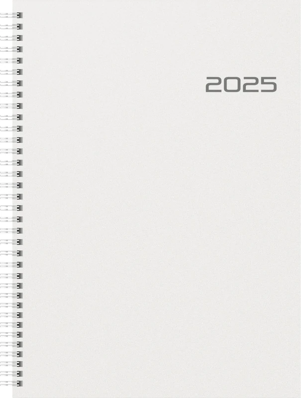 BRUNNEN Book Calendar Model 781 (2025), 2 Pages = 1 Week, A4, 144 Pages, PP Cover, Transparent