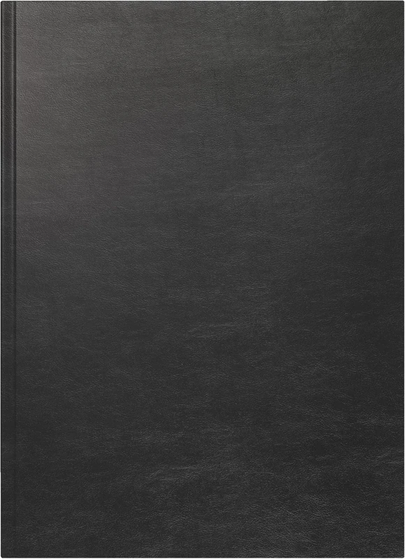 BRUNNEN Book Calendar Model 787 (2025), 1 Page = 1 Day, A4, 416 Pages, Soft Cover, Black