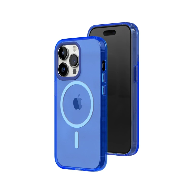 RHINOSHIELD JellyTint Transparent Protective Case Compatible with MagSafe for [iPhone 14 Pro Max] | Superior Magnetic Force, Exceeds Military Drop Standards, Scratch Resistant, Shockproof - Cyber Blue