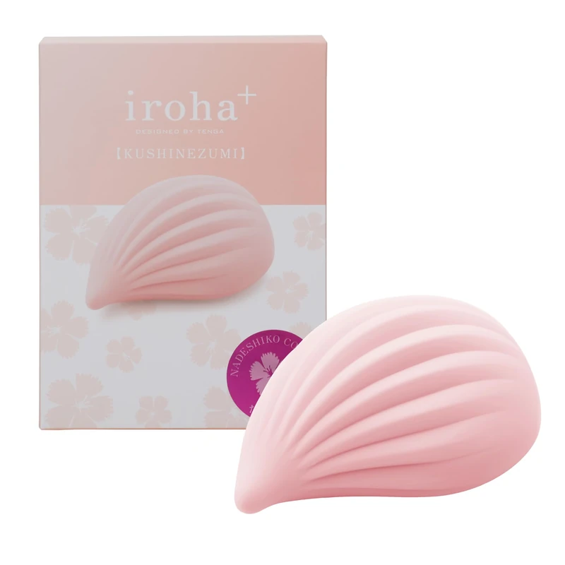 iroha iroha+ Renewal Pleasure Item KUSHI Vibrator for Women, Clitoral Waterproof Rechargeable Vibrator, Nadeshiko Color