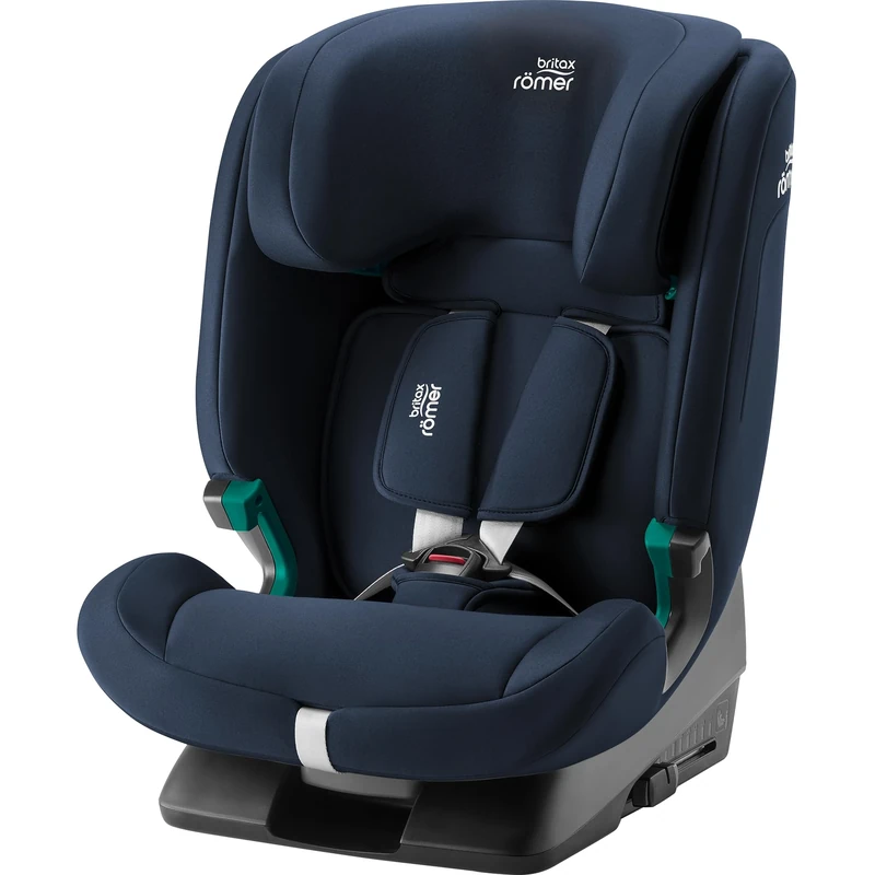 BRITAX RÖMER Convertible car seat EVOLVAFIX, with ISOFIX, for Children from 76-150 cm (i-Size), 15 Months - 12 Years, Night Blue