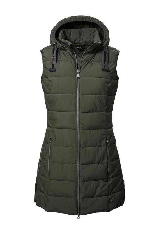 G.I.G.A. DX GW 5 WMN QLTD VST Women's Quilted Vest with Removable Hood/Functional Vest in Down Look, Olive, 44, 41774-000, olive, 44