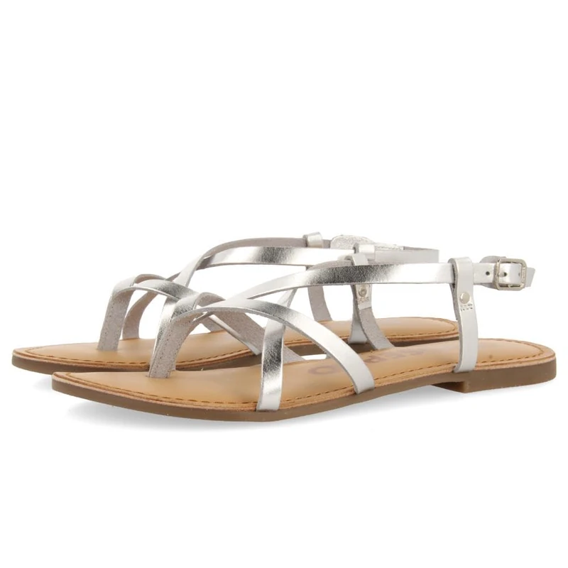 Gioseppo LELEX, Women's Flat Sandals, Silver, 40 EU, metallic silver, 8 UK