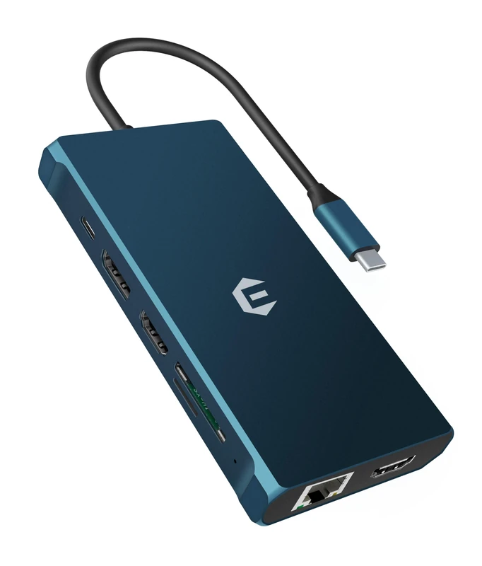 12 in 1 USB C HUB, USB C Triple Display Docking Station 4K DP/2*HDMI, MacBook Pro/Air USB C Adapter for Dell, HP (5Gbps USB A/C 3.0,1G Ethernet, PD 100W, 3.5mm Mic, SD/TF)