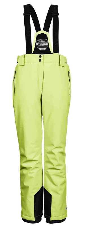 Killtec Women's Ksw 249 Wmn Pnts Functional ski Trousers with Removable Straps, Edge Protection and Snow Guard, Light Lime, 36 (EU)