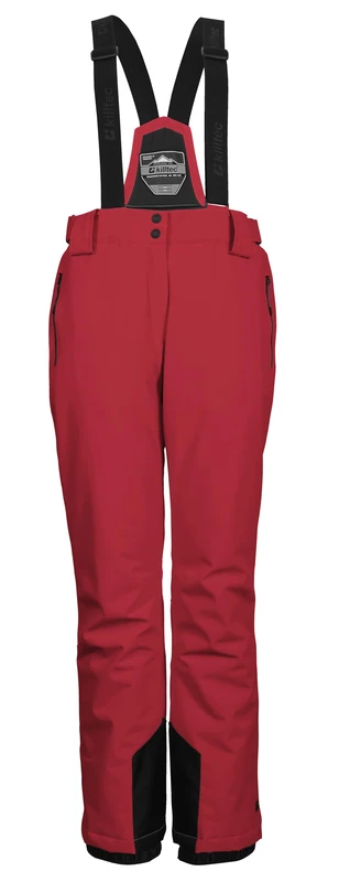 Killtec KSW 249 WMN SKI PNTS Women's Functional Ski Trousers with Removable Straps, Edge Protection and Snow Guard, Modern Red, 44, 37559-000