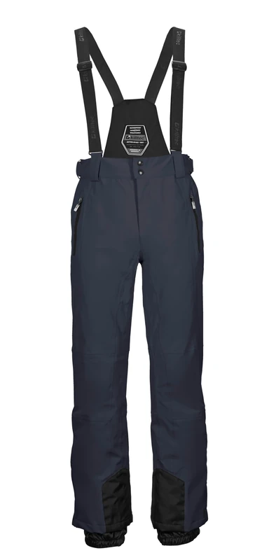 killtec Enosh 30920-000 Men's Ski Trousers with Removable Straps, Edge Protection and Snow Guard, Navy, M