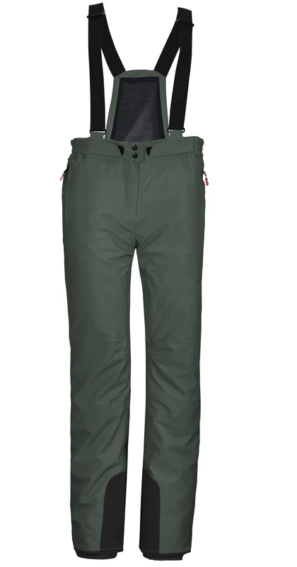 Killtec Women's Ksw 50 Wmn Pnts Ski Functional Trousers with Removable Straps, Edge Protection and Snow Guard, Green-Grey, 38
