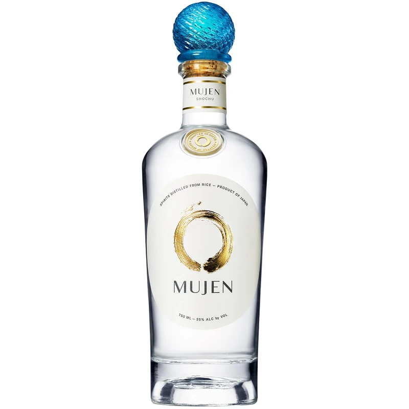 MUJEN Original Premium Japanese Rice Shochu (Honkaku) 35% ABV – Smooth Citrus & Mineral Character, Crafted in Kumamoto, Japan, 75cl Bottle for Classic Cocktails, Martini Twists & Gifts for Home Bar