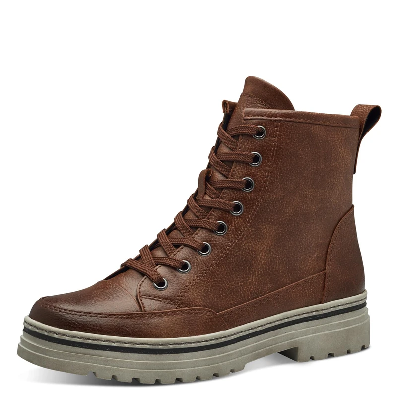 MARCO TOZZI Women's Laced Bootie 2-25261-43 Fashion Boot, Cognac, 7.5 UK
