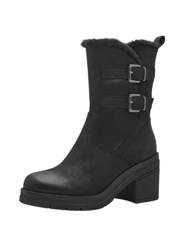 MARCO TOZZI Women's Lined Block Heel Boots, black, 9 UK - Image 1