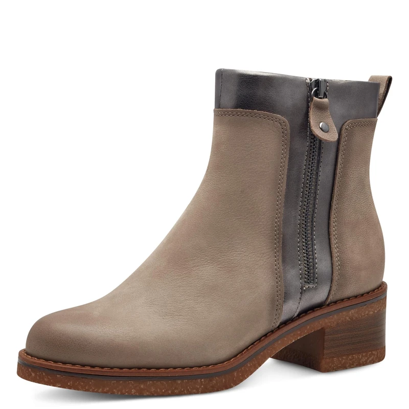 MARCO TOZZI Women's Bootie Zip+Slip 2-25064-43 Fashion Boots, Pepper Comb, 38 EU, Pepper Comb, 6 UK