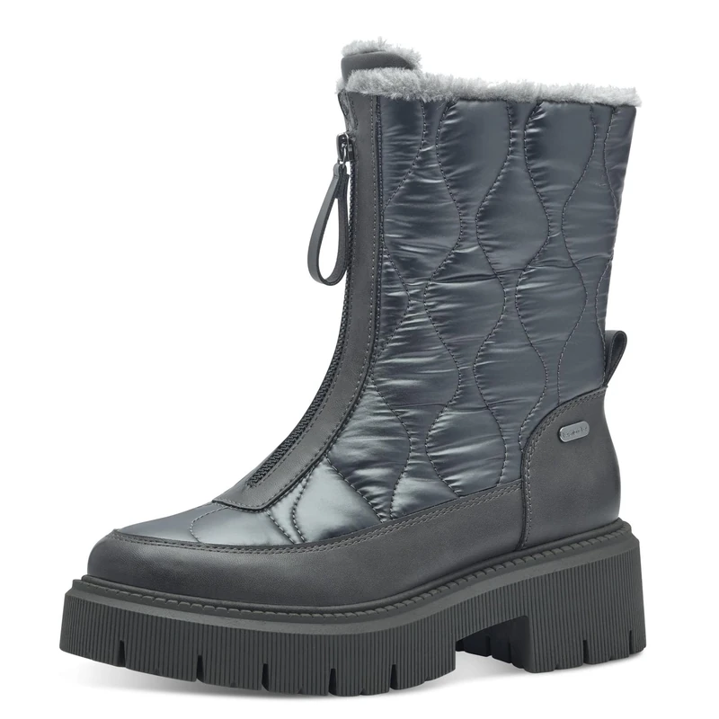 MARCO TOZZI Women's Bootie Zip+Slip 2-26449-43 Fashion Boots, Pewter Comb, 36 EU, pewter comb, 4 UK - Image 1