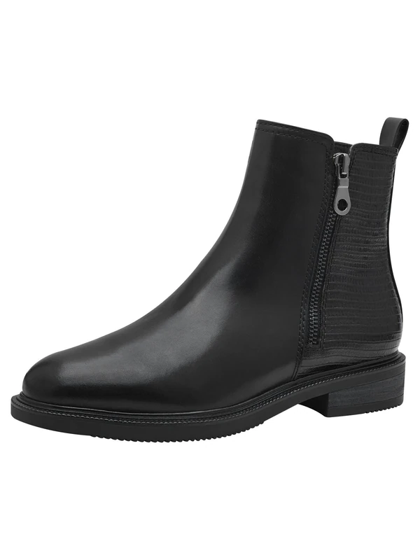 MARCO TOZZI Women's Bootie Zip+Slip 2-25428-43 Fashion Boots, Black Comb, 37 EU, Black (Black Comb), 5 UK