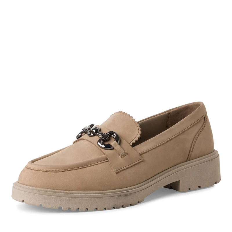 MARCO TOZZI Women's Slipper 2-24735-43 Loafer, Taupe Nubuck, 6 UK