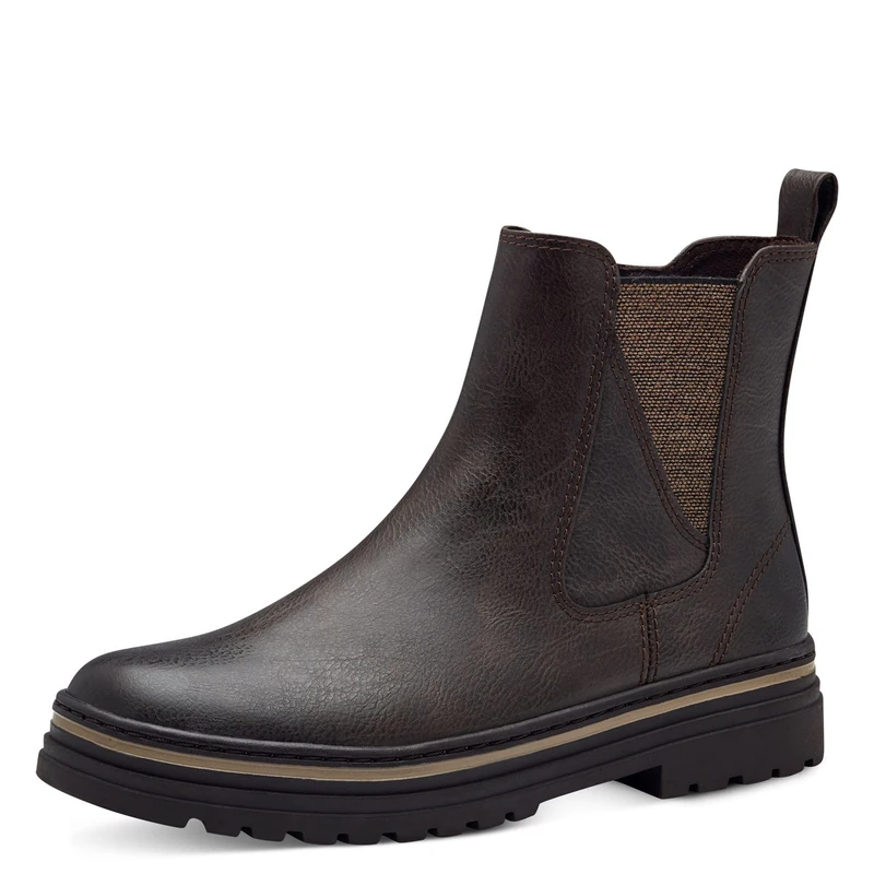 MARCO TOZZI Women's Chelsea Boots Flat with Zip, mocha, 7 UK - Image 1