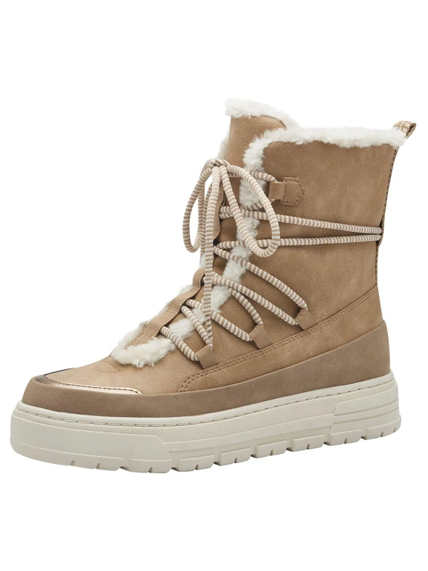 MARCO TOZZI Women's Laced Bootie 2-26295-43 Fashion Boot, Taupe, 6 UK
