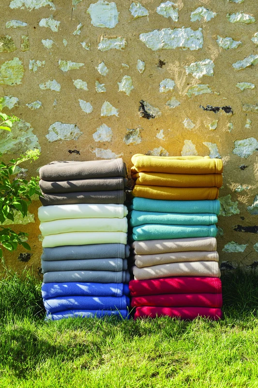 Toison d'or Plain Polyester Teddy Fleece Blanket, 180 cm x 220 cm, Taupe, Twin