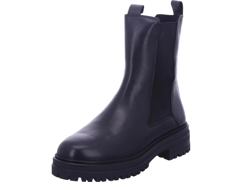 MARCO TOZZI Women's Leather Chelsea Boots with Platform, black, 5 UK