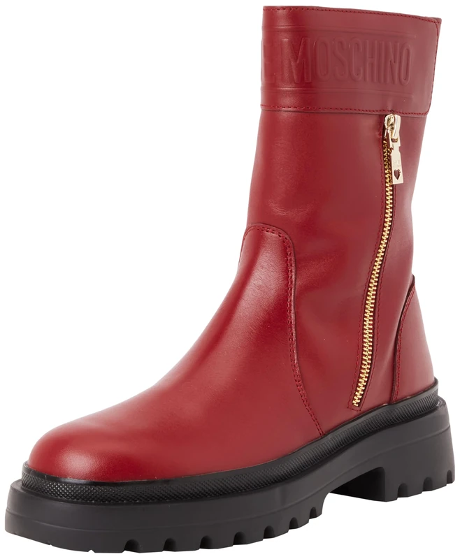 Love Moschino Ankle Boots Women Bordeaux 6.5 UK