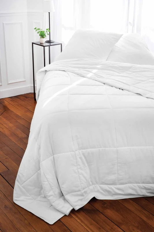 Toison d'or Silkydor Natural Duvet 380 Satin Cotton, 240 cm x 280 cm, White