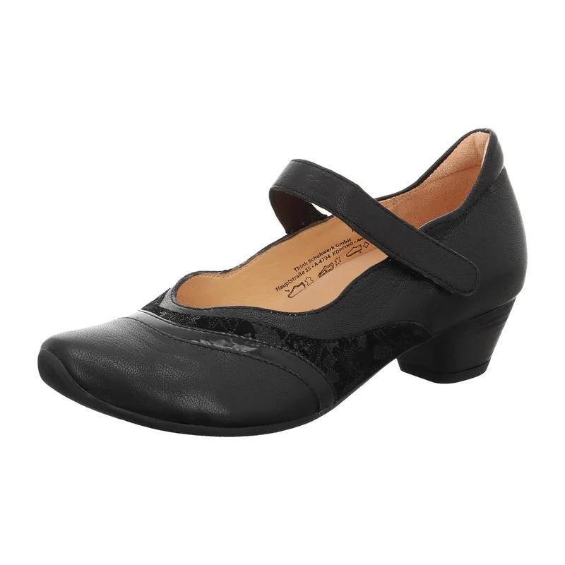 Think! Women's Aida Chrome-Free Tanned Sustainable Ankle Boots, Black Estate 0000, 41 EU Schmal