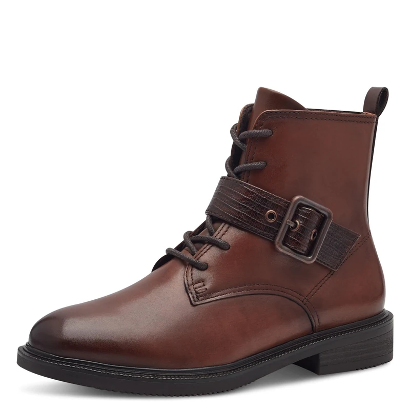 MARCO TOZZI Women's Bootie Laced 2-25101-43 Fashion Boots, Cognac Comb, 39 EU, Cognac Comb, 7 UK