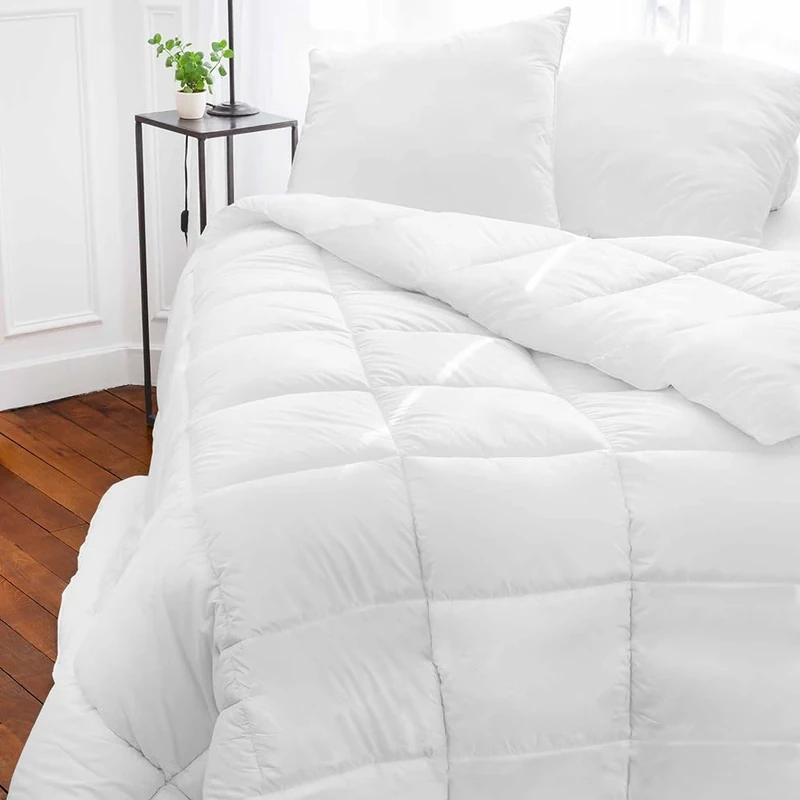 Toison d'or Winter Beaver Percale Silicone Hollow Fibre Duvet, 220 cm x 240 cm, White