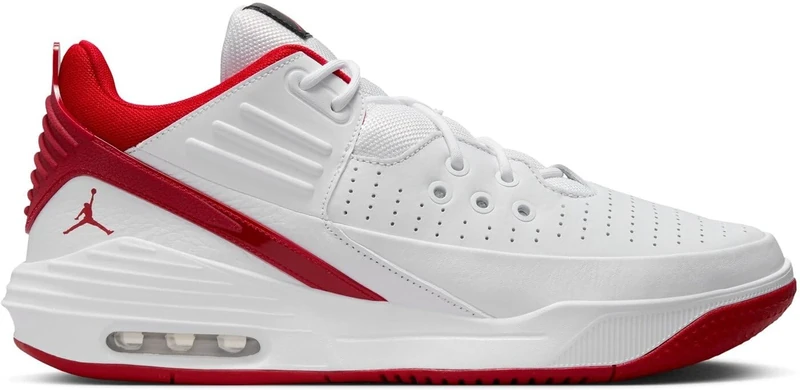 Nike Men's Max Aura 5 Sneaker, White/Gym Red-Black, 7 UK