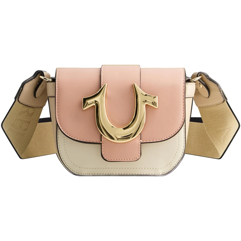 True Religion Women's Crossbody Bag, Mini Flap Adjustable Shoulder Handbag Purse with Horseshoe Logo, Multi